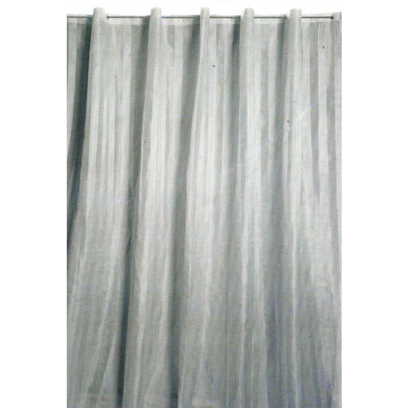 foto del prodotto maurer tenda doccia in poliestere impermeabile 120x200 rigone bianco con ganci