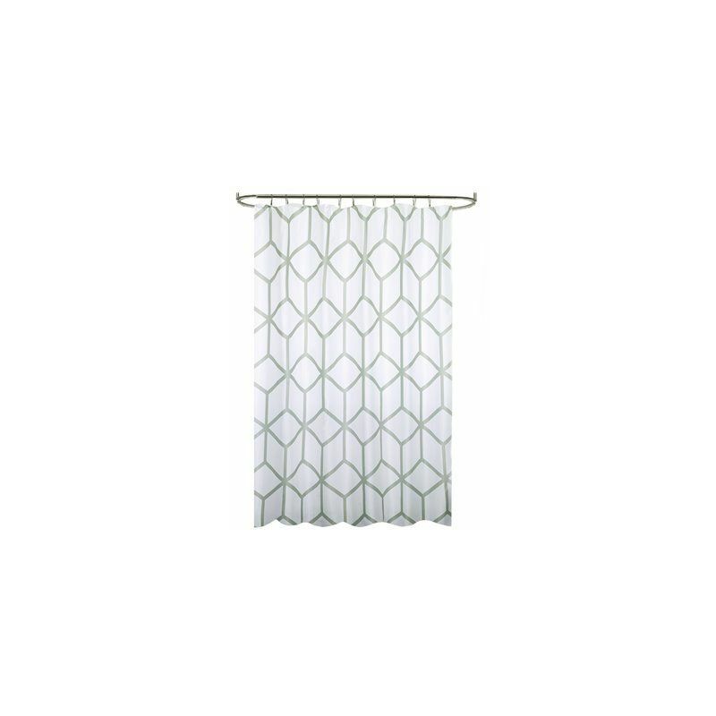 foto del prodotto maurer tenda doccia in tessuto geometrico 180 x 200 cm. impermeabile