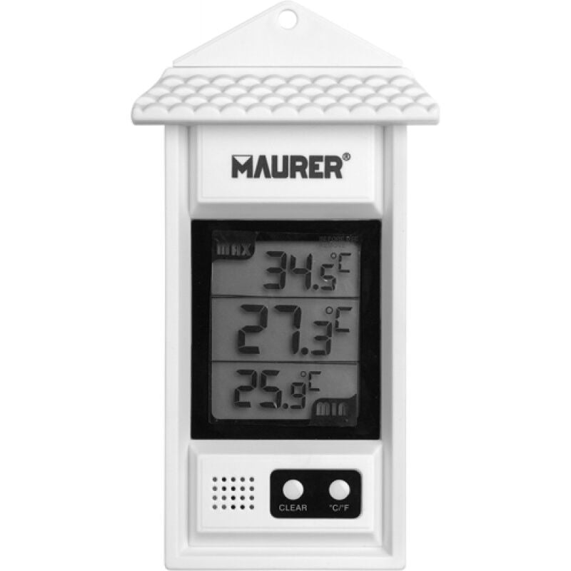 foto del prodotto maurer termometro da parete pvc min max digitale 54x200hmm cf. blister