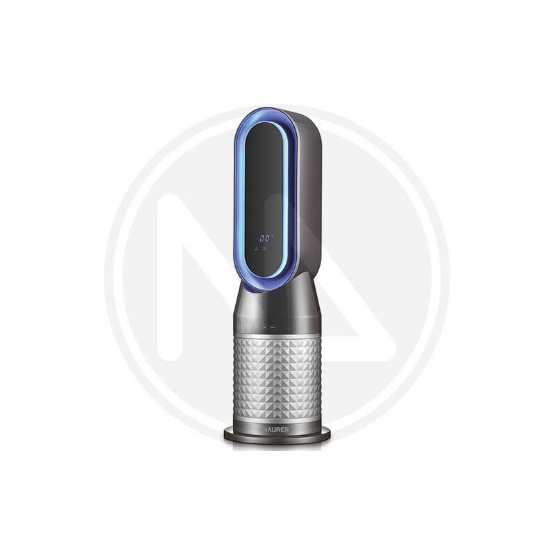 foto del prodotto maurer termoventilatore a torre con led oscillante itaka cm. 27x27x75h