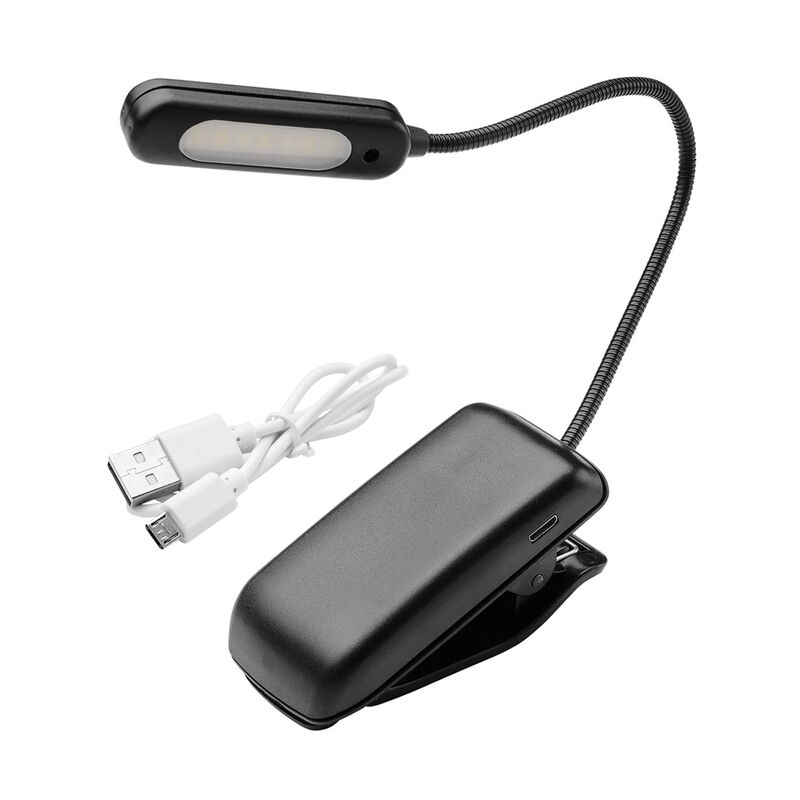 foto del prodotto maurer torcia led de tavolo reader batteria ricaricabile 1.000 mah 30 lumen con clip, 3 toni de luce e 3 livelli de luminosit 
