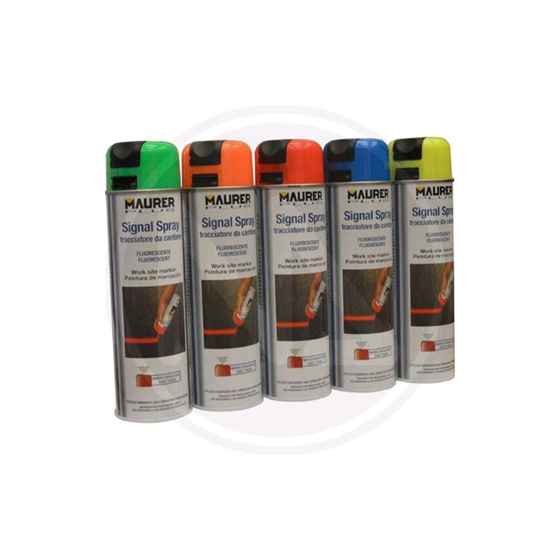 foto del prodotto maurer tracciatore per cantieri spray colore blu fluorescente plus 500 ml