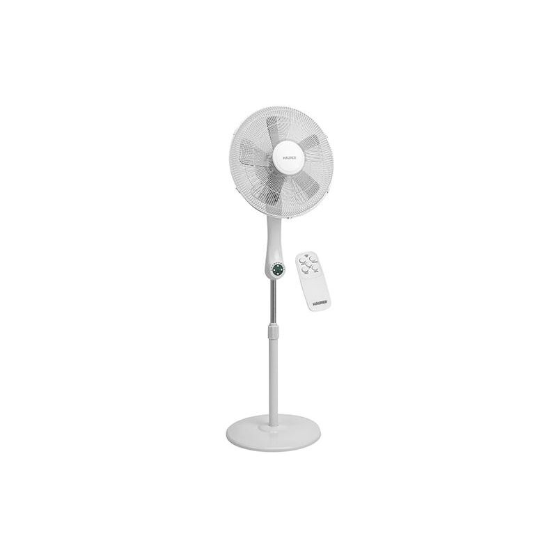 foto del prodotto maurer ventilatore a piantana 40cm 5 pale c telecomando bianco