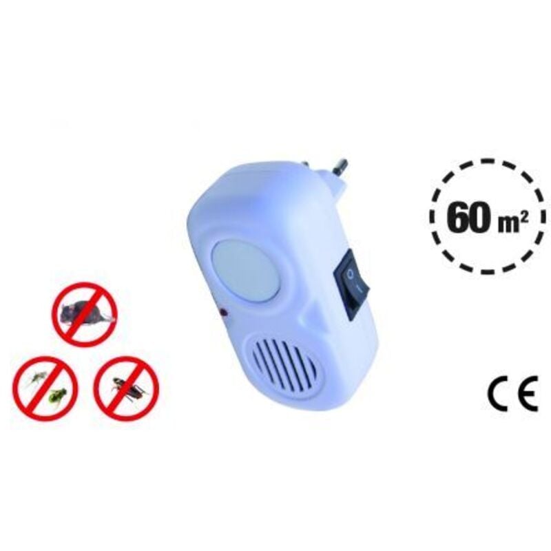 foto del prodotto maurer webmarketpoint 8300505 ultrasuoni del mouse repellenti terminali elettrici e 60 insetti mq
