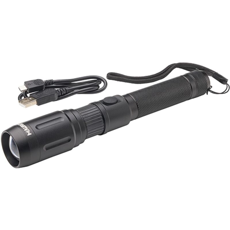 foto del prodotto maurer wegeek torcia led ricaricabile 3 funzioni con zoom, 500 lumen. funzione powerbank 2.000 mah classe di efficienza energetica a .