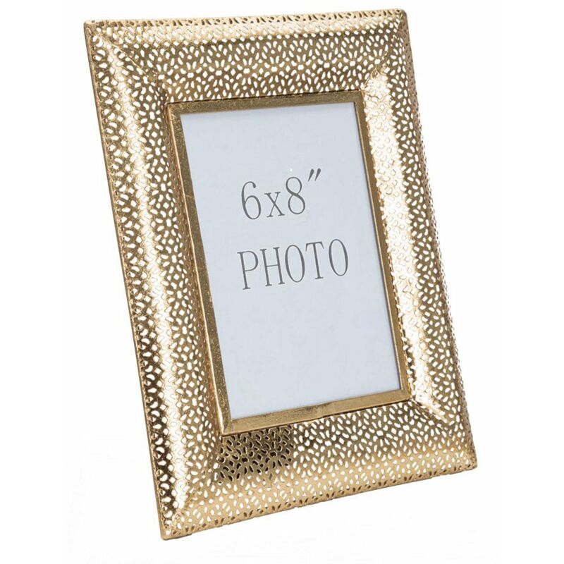 foto del prodotto mauroferretti cornice decorativa in ferro color oro per foto ricordo 25 x 31 cm