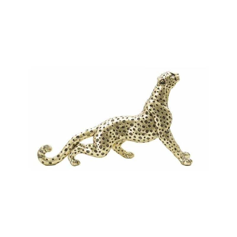 foto del prodotto mauroferretti leopardo points, poliresina oro e nero 33x7,7x19,5 cm