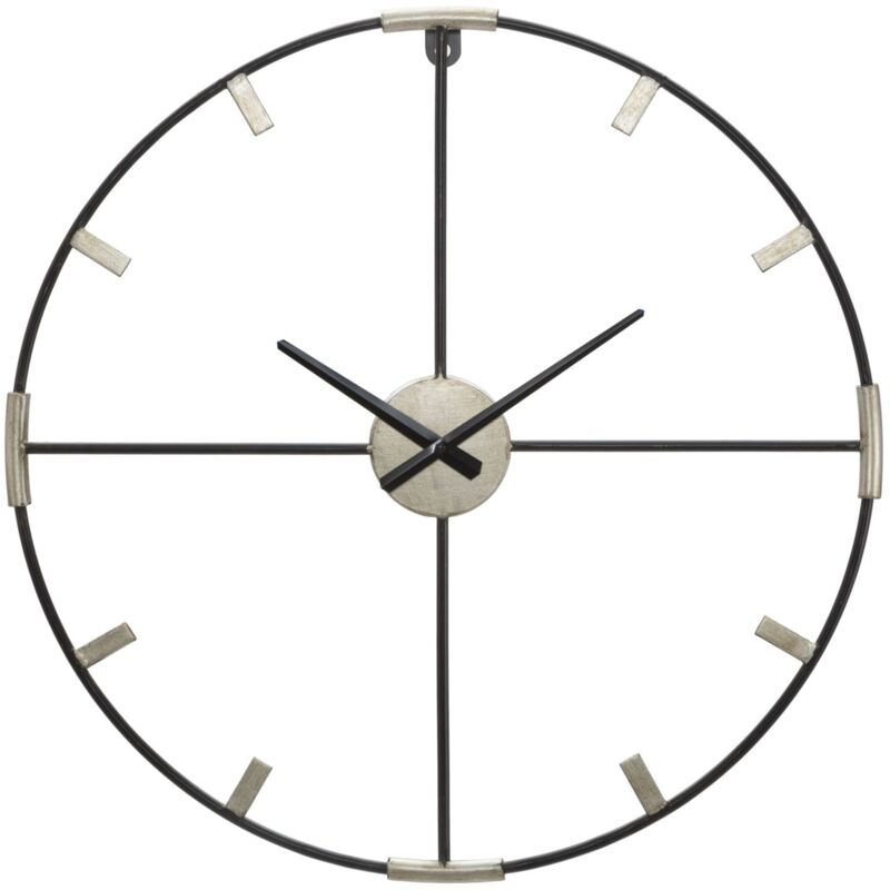 foto del prodotto mauroferretti orologio da muro sticky cm 60x3,5 nero, argento