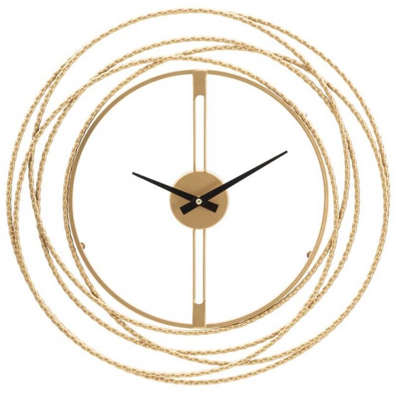 foto del prodotto mauroferretti orologio da muro strisce dorate diam 50 cm gold strips