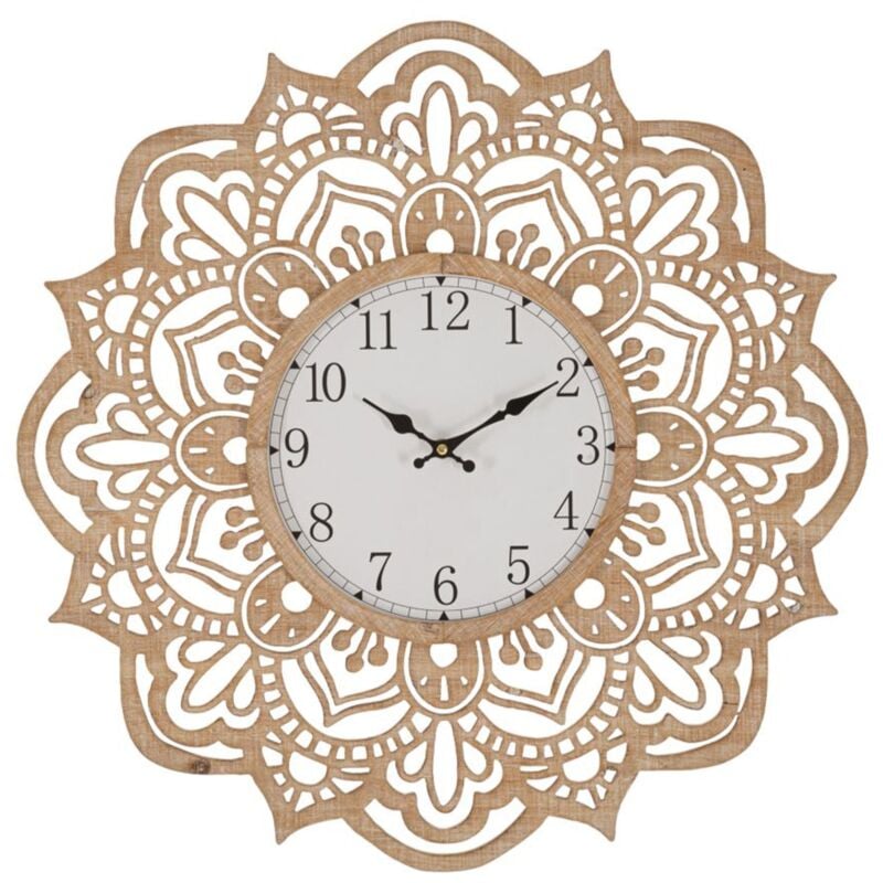 foto del prodotto mauroferretti orologio da parete cornice con pizzi e merletti in legno mdf per salotto e cucina