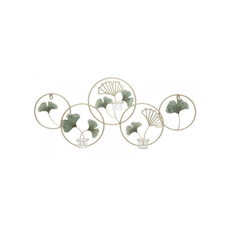 foto del prodotto mauroferretti pannello decorativo porta condele da muro greenery 80x7,5x35,5cm