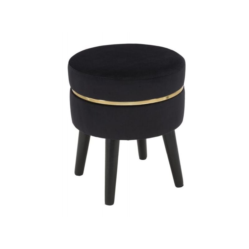 foto del prodotto mauroferretti sgabello paris nero cm 35x40,5