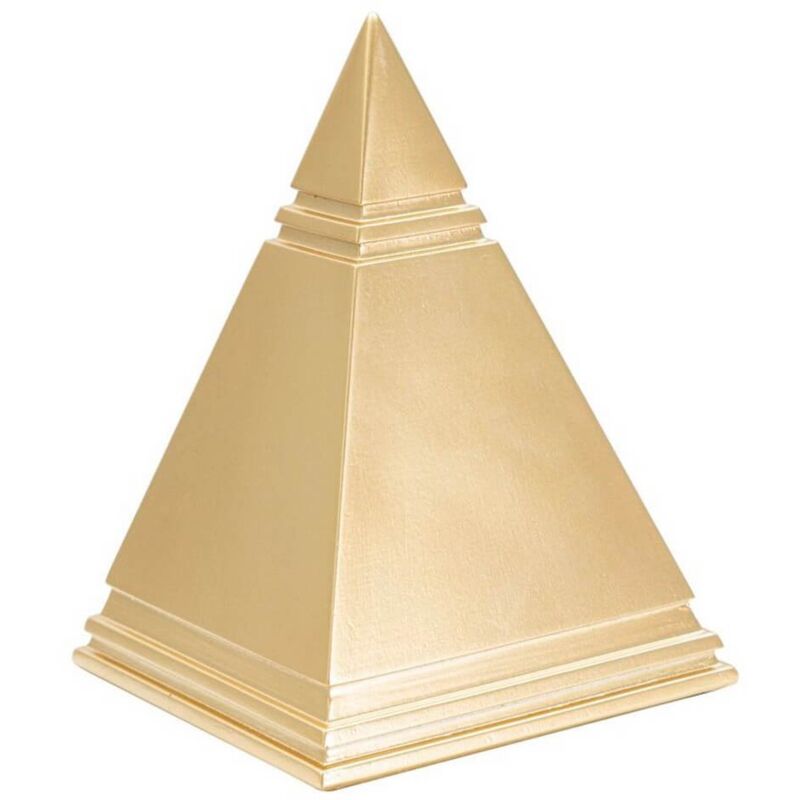foto del prodotto mauroferretti soprammobile statua dorata di piramide pyramix