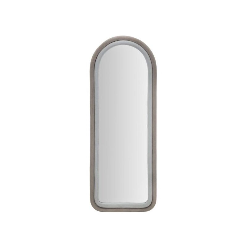 foto del prodotto mauroferretti specchio da muro cornice in velluto grigio 60x4x160cm cloe