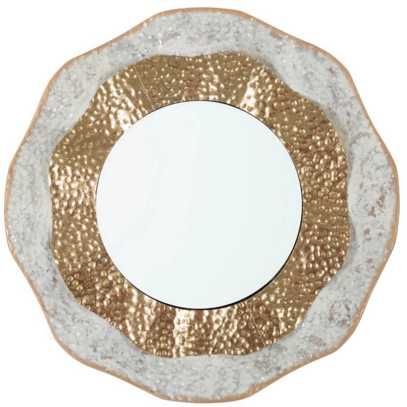 foto del prodotto mauroferretti specchio da muro shai chiaro diam 54,5 cm shai light