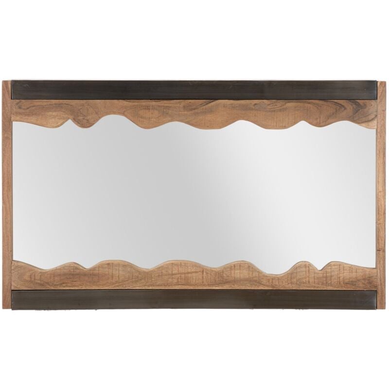 foto del prodotto mauroferretti specchio yellowstone cm 120x4x72 legno di acacia nilotica 