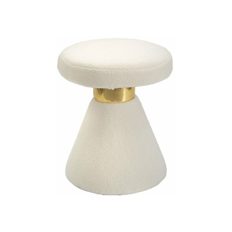 foto del prodotto mauroferretti tavolino in tessuto crema e oro 42x42x51cm iceland