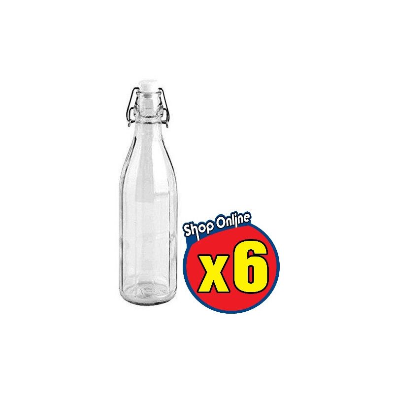 foto del prodotto maury's - 6 milly bottiglie 500 ml in vetro con tappo a chiusura ermetica cerve vintage