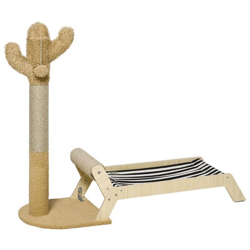 immagine 0 del prodotto maury s amaca per gatti con tiragraffi per gatti a forma di cactus design 2 in 1 per interni. 88.5x31.5x76.5 cm