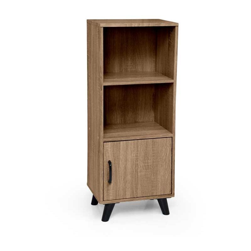 foto del prodotto maury s ares mobile alto in legno con ripiano e anta 40 x 30 x 97 cm noce