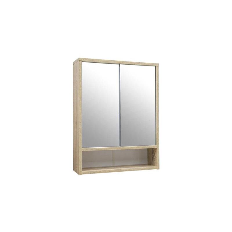 foto del prodotto maury s armadietto pensile da bagno con specchio in legno 50x15x65 cm
