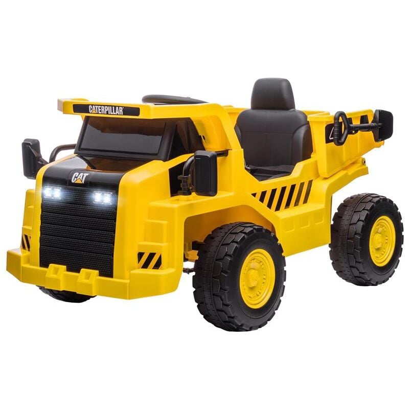 foto del prodotto maury s camion giocattolo licenza caterpillar con telecomando. fari. secchio e pala. 110x70.5x61.5 cm. giallo