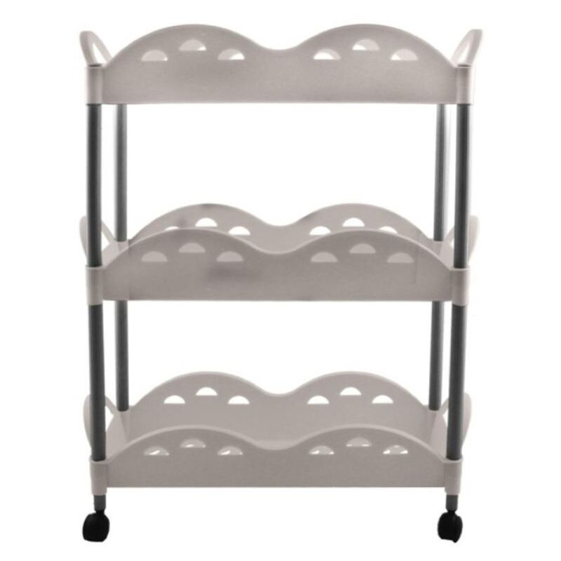 foto del prodotto maury's - carrello da cucina gioia in colore tortora con 3 cestelli