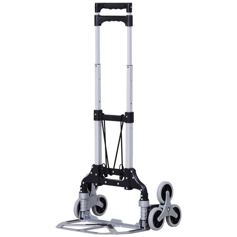 foto del prodotto maury s carrello portapacchi pieghevole in alluminio con 6 ruote per scale carico 70kg