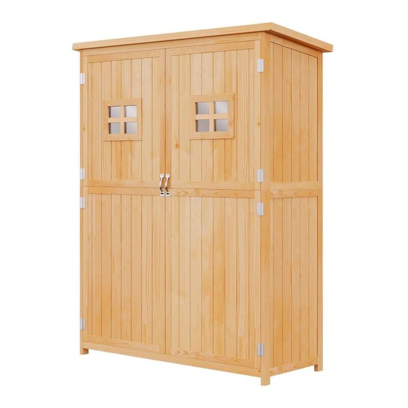 foto del prodotto maury s casetta da giardino con porta doppia e finestre 127.5 x 50 x 164 cm