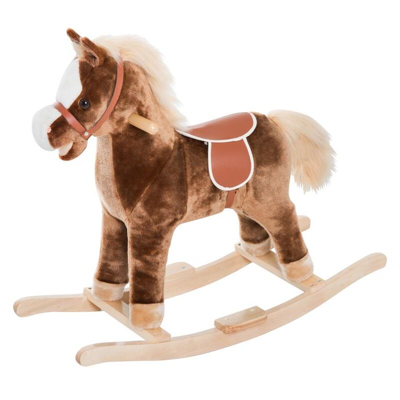 foto del prodotto maury s cavallo a dondolo in legno giocattolo cavalcabile per bambini