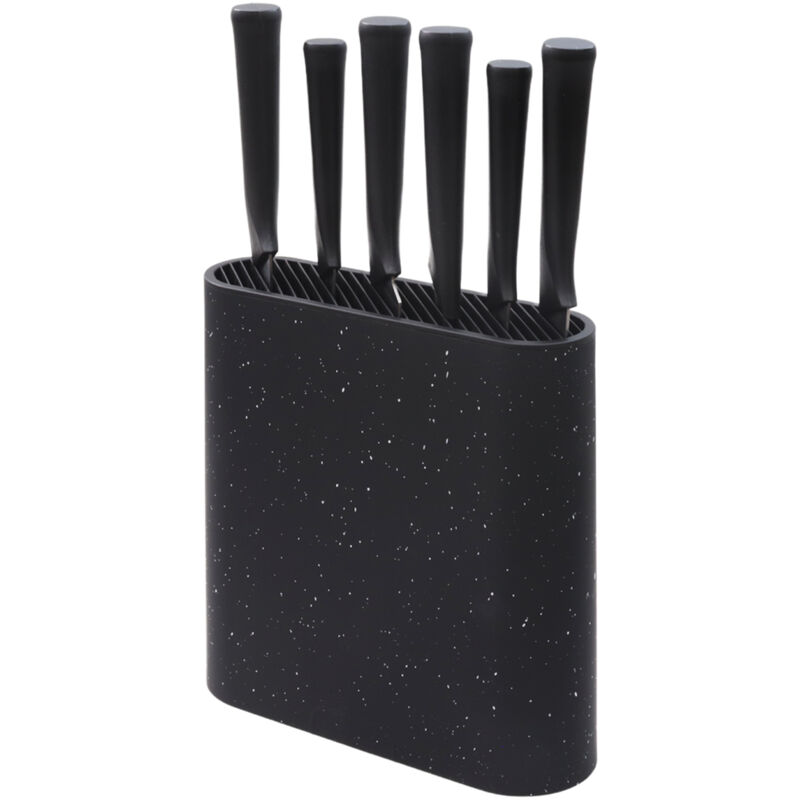 foto del prodotto maury s ceppo con 6 coltelli smart da cucina in colore nero