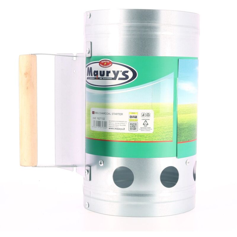 foto del prodotto maury s ciminiera grill accendi carbonella in acciaio
