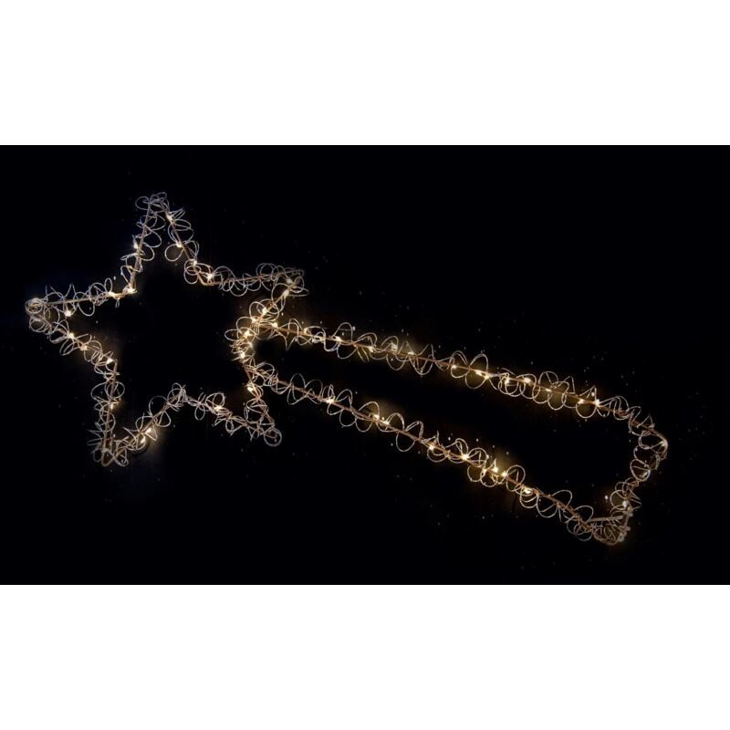 foto del prodotto maury's - cometa decorativa natalizia con100 microled intermittenti luce calda