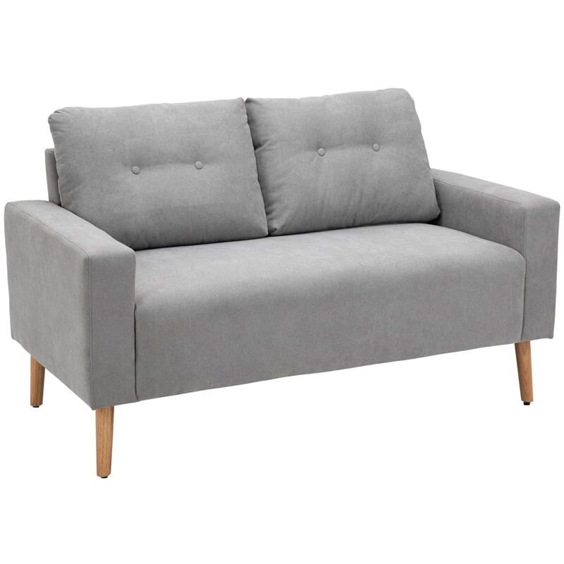 foto del prodotto maury s divano 2 posti compatto design moderno schienale trapuntato grigio