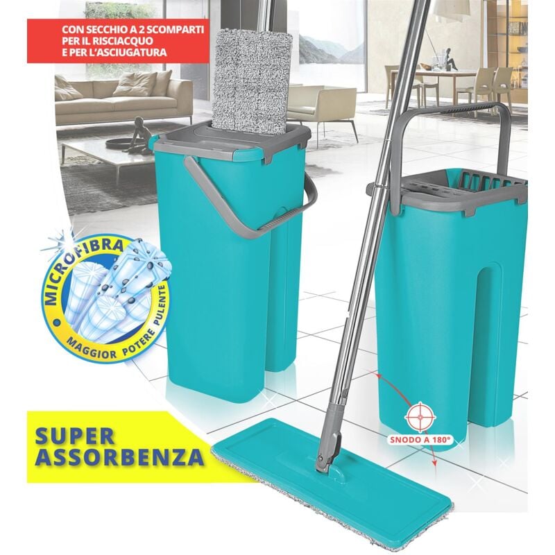 foto del prodotto maury s flat mop lavapavimenti automatico e salvaspazio colore assortito
