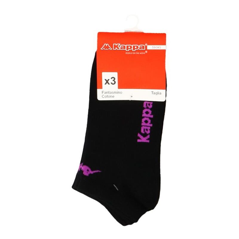 foto del prodotto maury s kappa calza fantasmino taglia 36 38 da donna in maglia jersey e cotone confezione da 3 paia nero