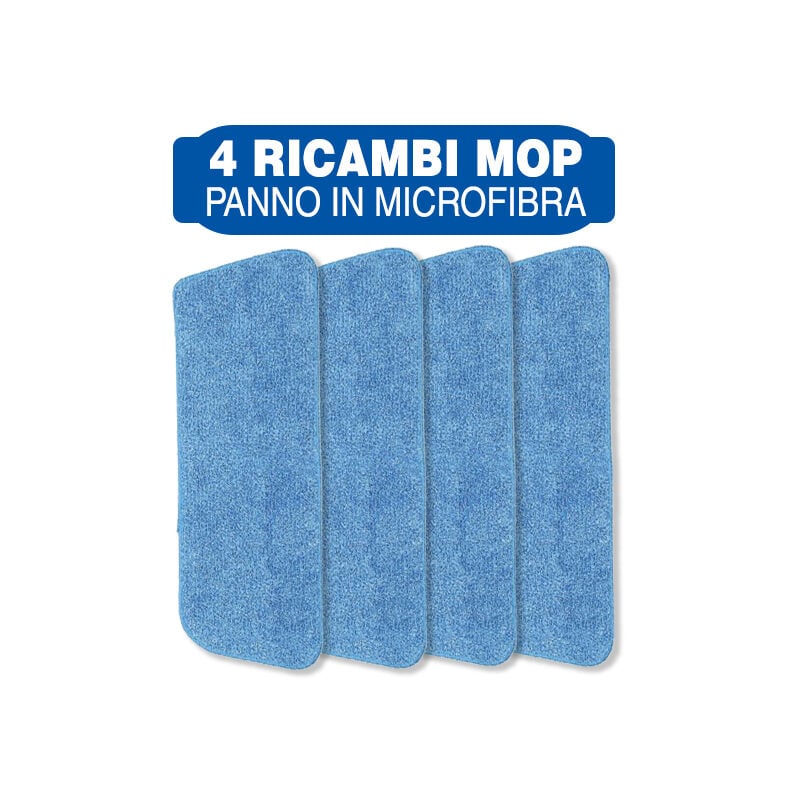 foto del prodotto maury s kit 4 ricambi spray mop 43x14.5cm panno in microfibra