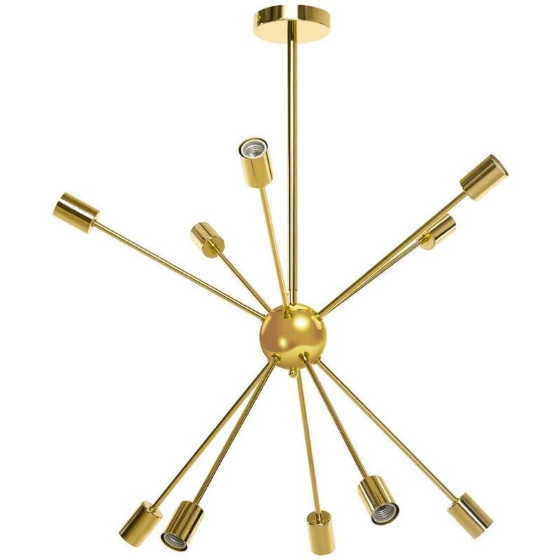 foto del prodotto maury s lampada a sospensione in metallo con 10 luci 65x65x78.5 cm oro
