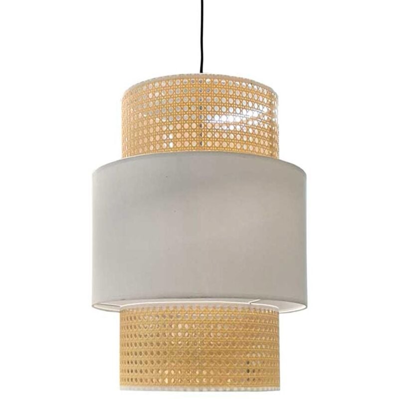 immagine 0 del prodotto maury s lampadario in vimini 30 x 44 cm colore beige e bianco