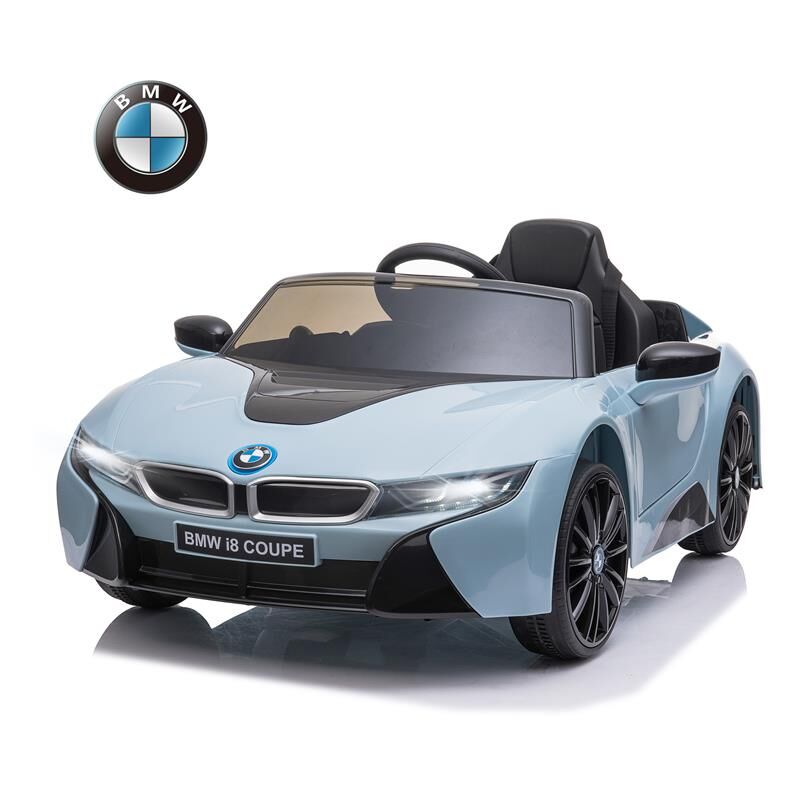 foto del prodotto maury s macchinina elettrica bmw per bambini 3 8 anni con telecomando luci e lettore mp3 blu