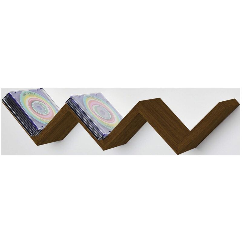 foto del prodotto maury s mensola zig zag dimensioni 59x12x12 cm in colore noce