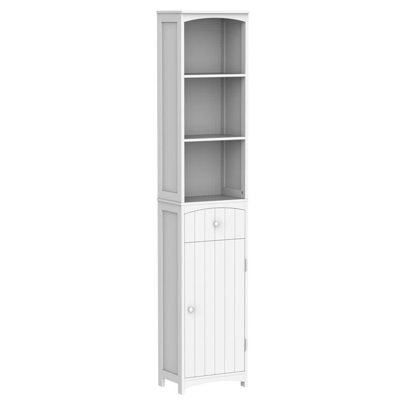 foto del prodotto maury s mobiletto a colonna mdf salvaspazio per bagno 35x24x170 cm bianco