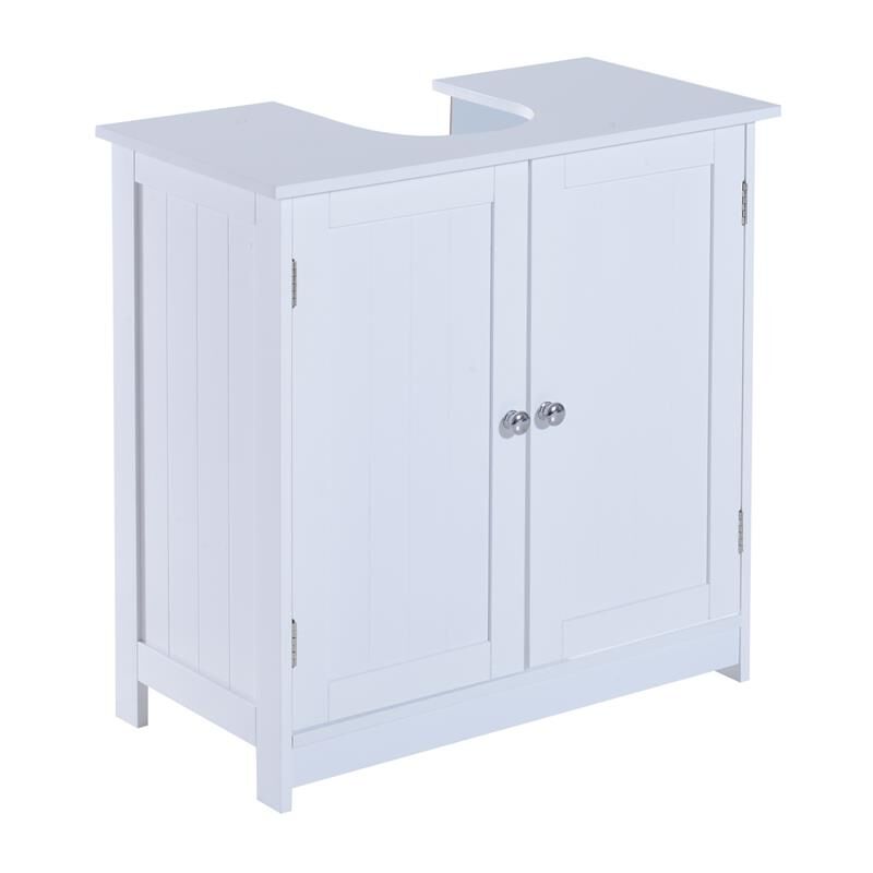 foto del prodotto maury s mobiletto sottolavello in mdf per bagno con 2 ante 60x30x60 cm bianco