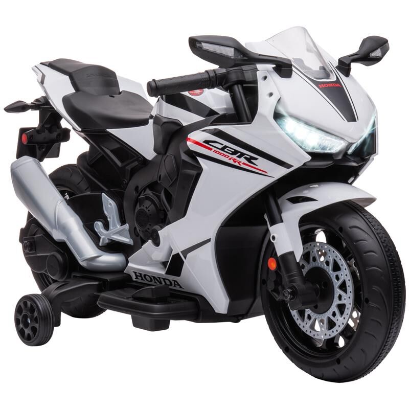 foto del prodotto maury s moto elettrica per bambini con licenza honda. batteria 6v ricaricabile. velocit 3km h. bianco