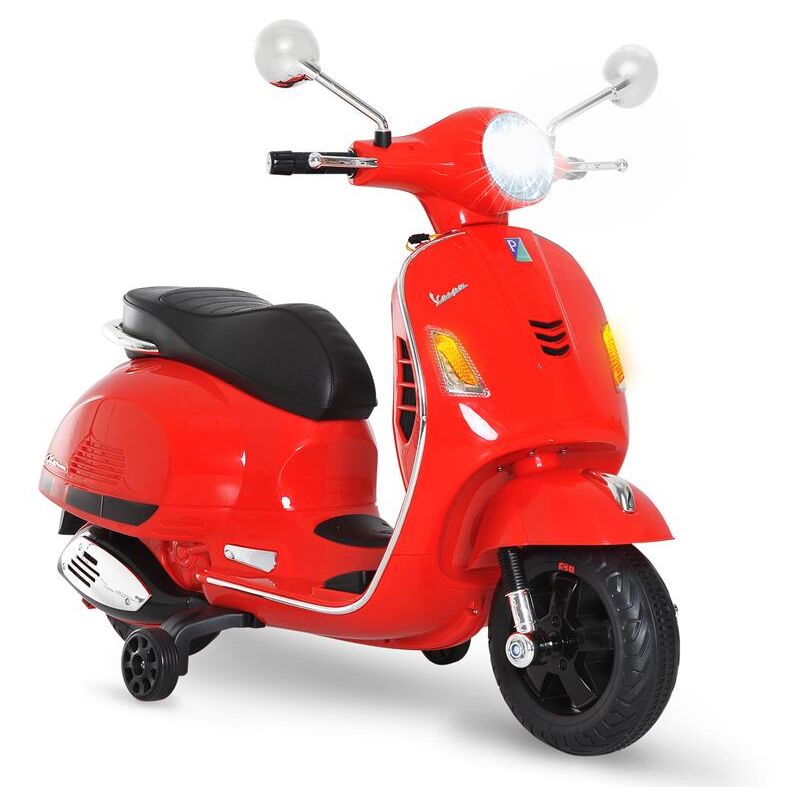 foto del prodotto maury s moto elettrica per bambini design vespa. batteria 6v con suoni e luci. et 3 6 anni. rosso