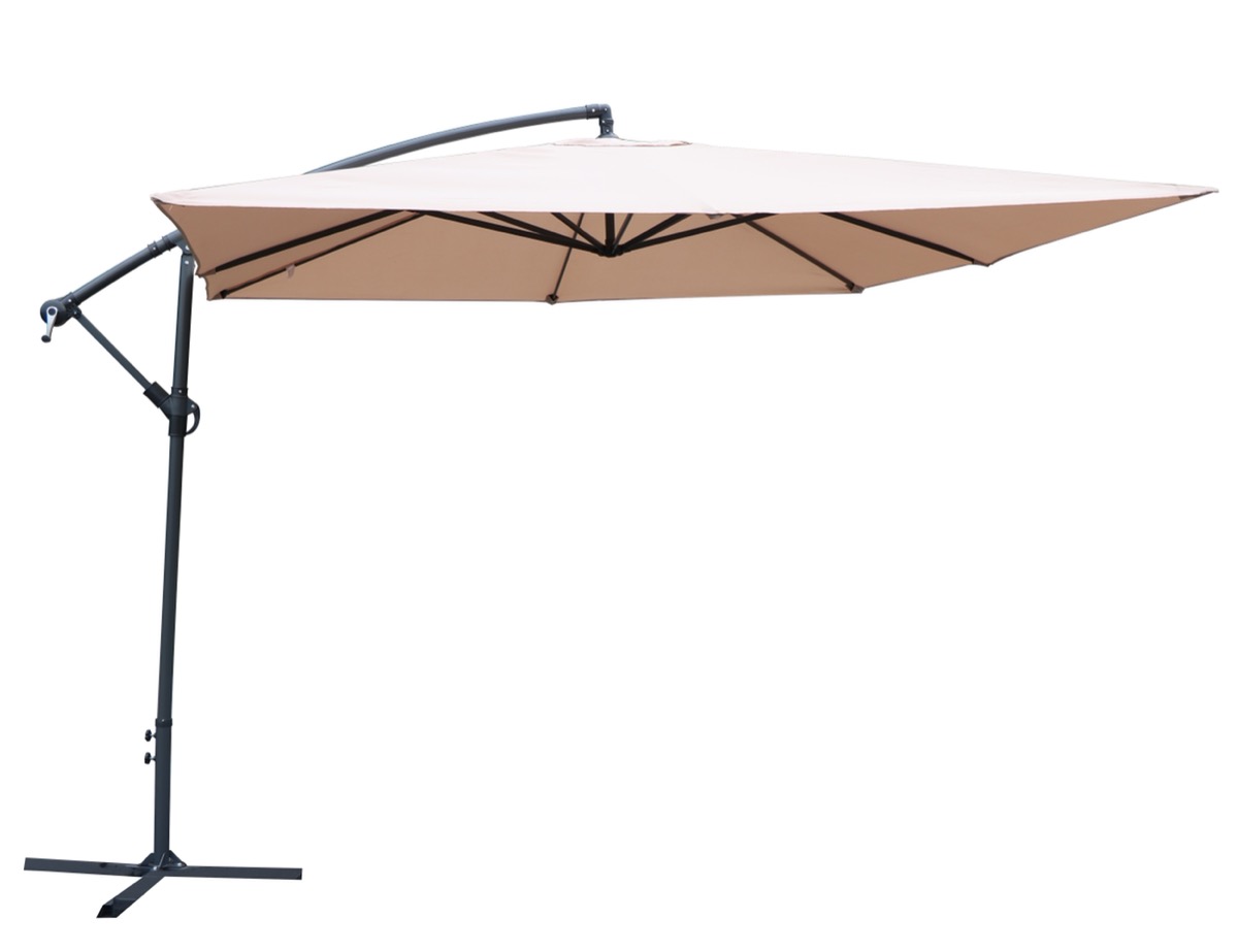 foto del prodotto maury's ombrellone lampara quadrato 3 x 3 metri in colore ecrù