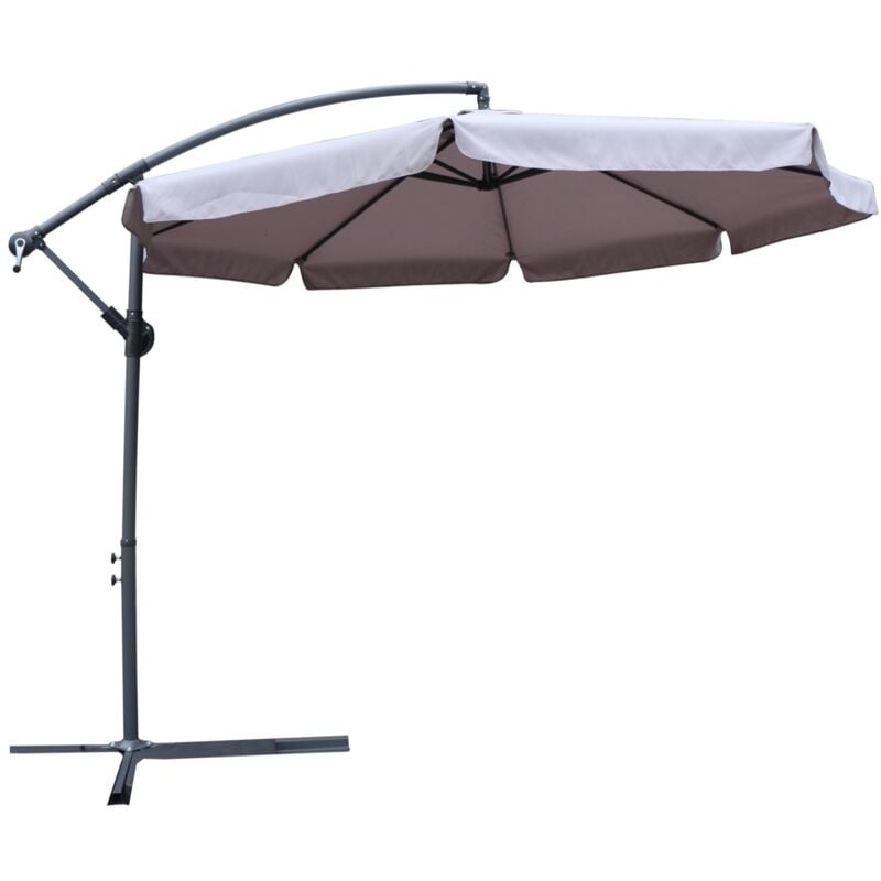 foto del prodotto maury's - ombrellone lampara rotondo 3 metri in colore grigio tubo 48 mm