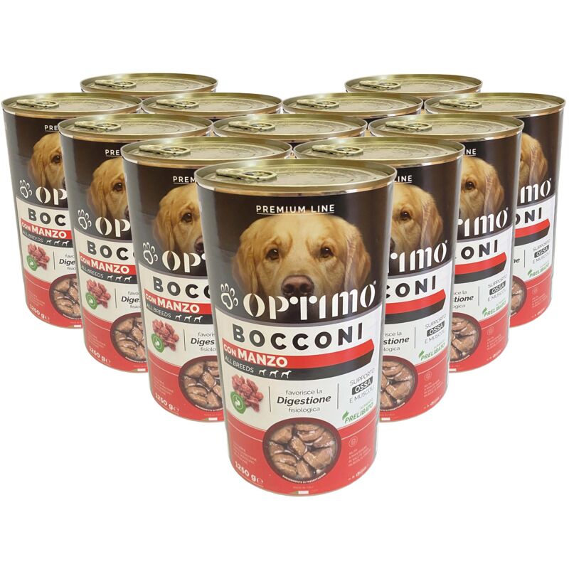 foto del prodotto maury s optimo set 12 bocconcini per cane al gusto manzo da 1250 gr