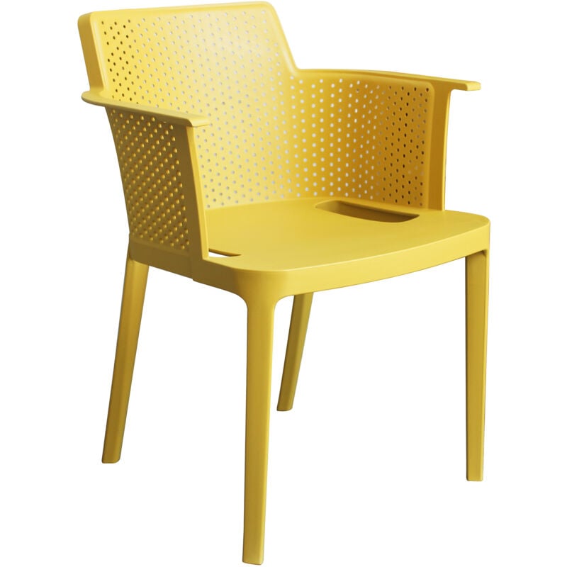 foto del prodotto maury s poltrona cathy in plastica di colore giallo