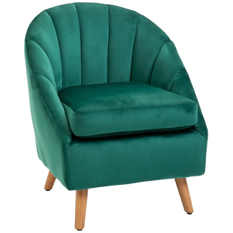 foto del prodotto maury s poltroncina con rivestimento in velluto verde